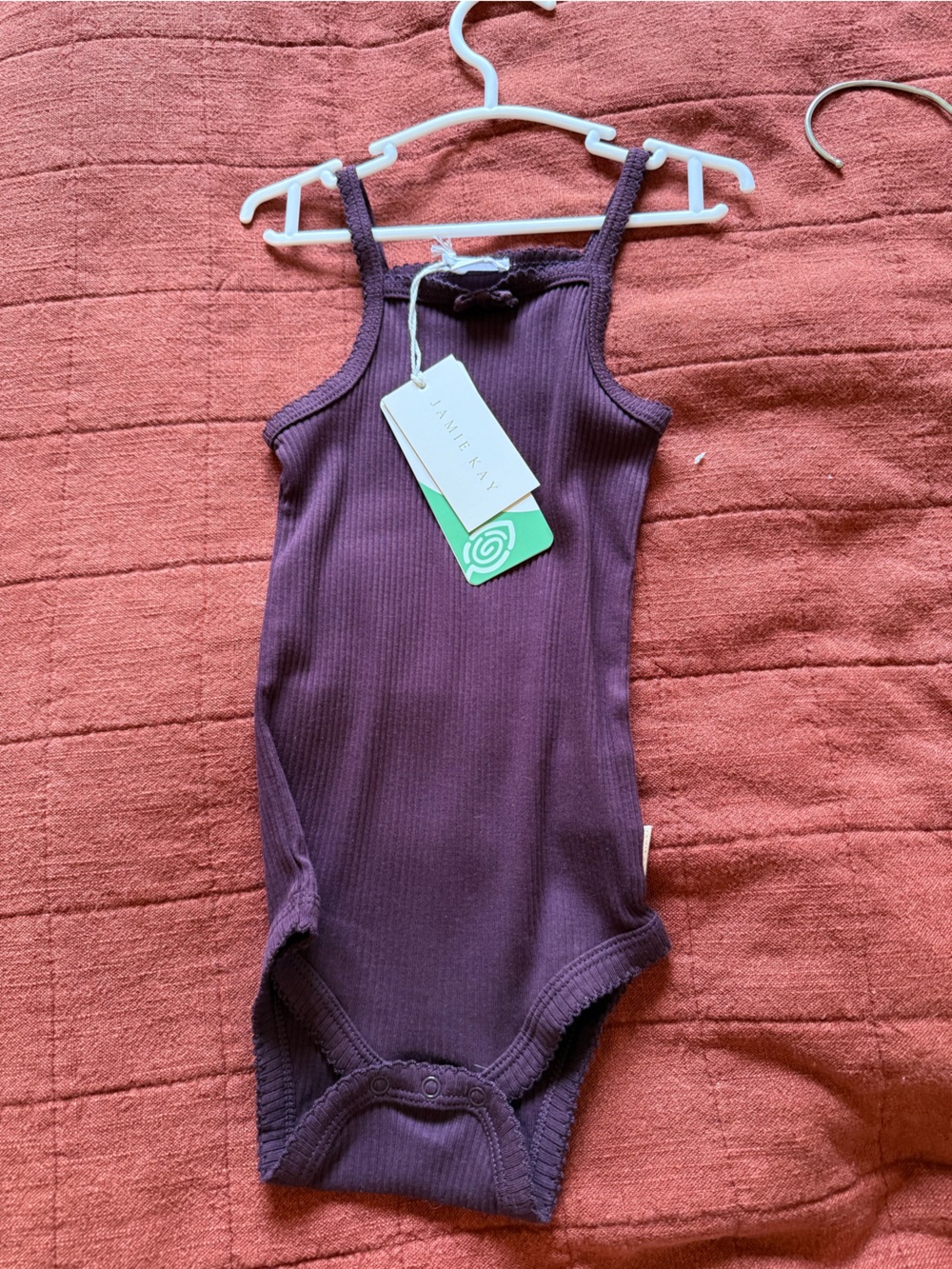 Kids Ribbed Purple One-Piece Bodysuit